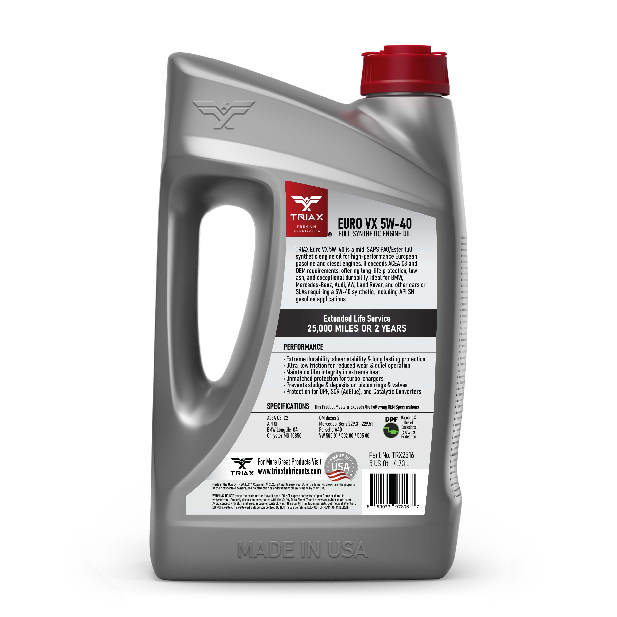 TRIAX Euro VX 5W-40 Full Synthetic