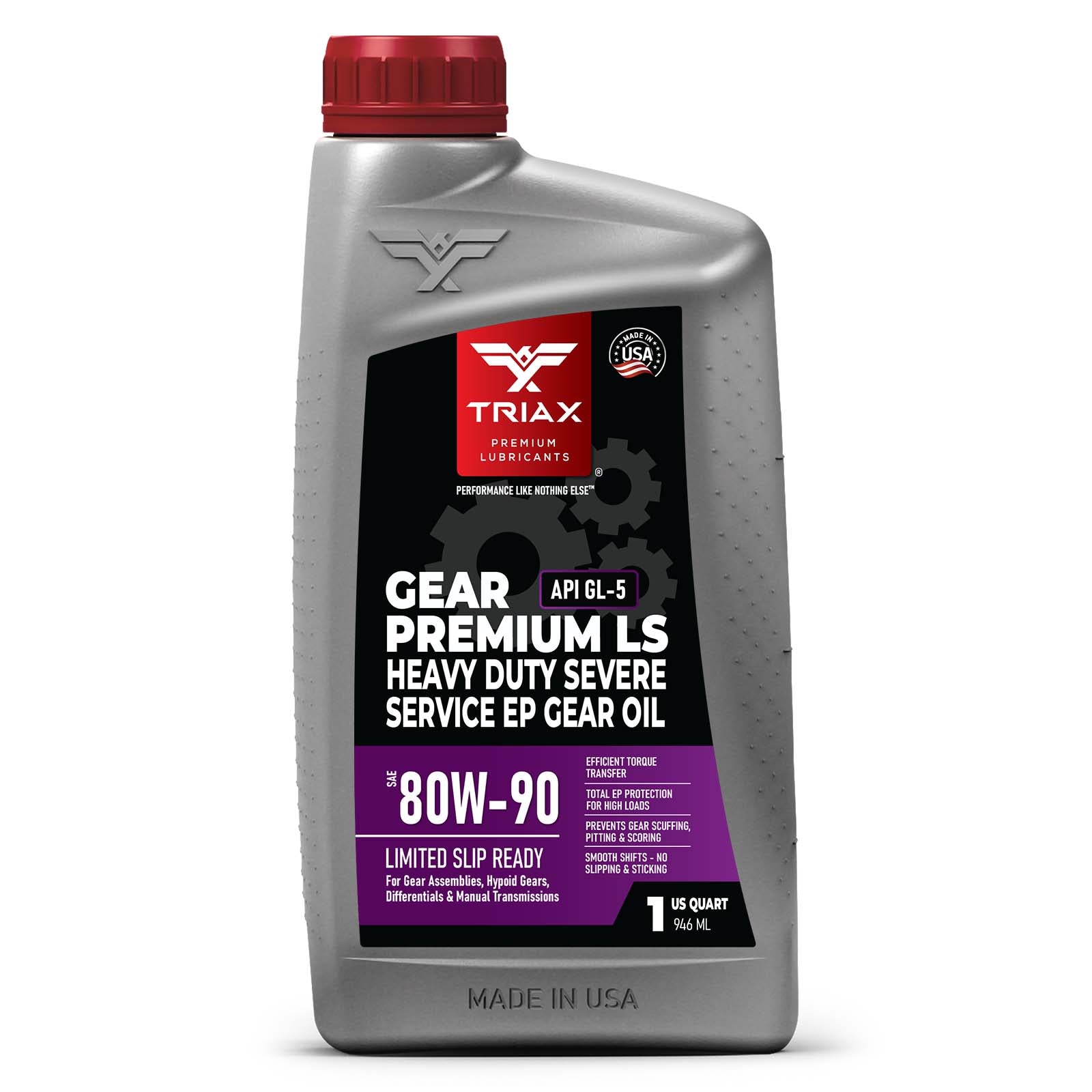 TRIAX Gear Oil Premium LS 80W-90 GL-5 Limited Slip 1 Quart