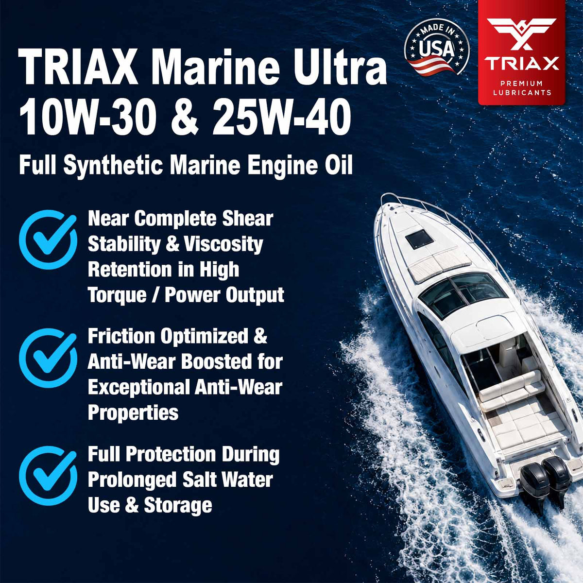 TRIAX Marine Ultra 25W-40 Full Synthetic