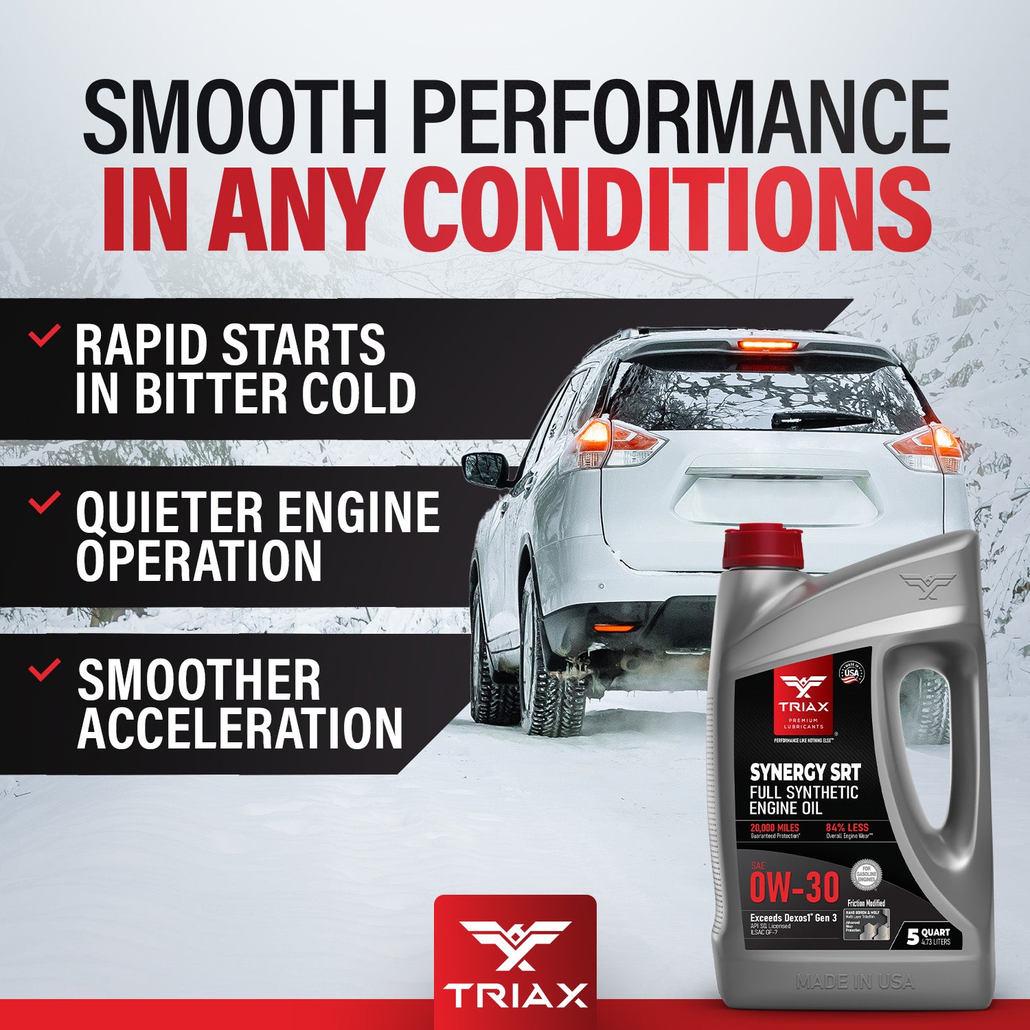 TRIAX Engine Oil Synergy SRT 0W-30 Full Synthetic – TRIAX Lubricants