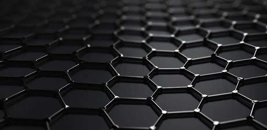 Close-up of a black honeycomb pattern