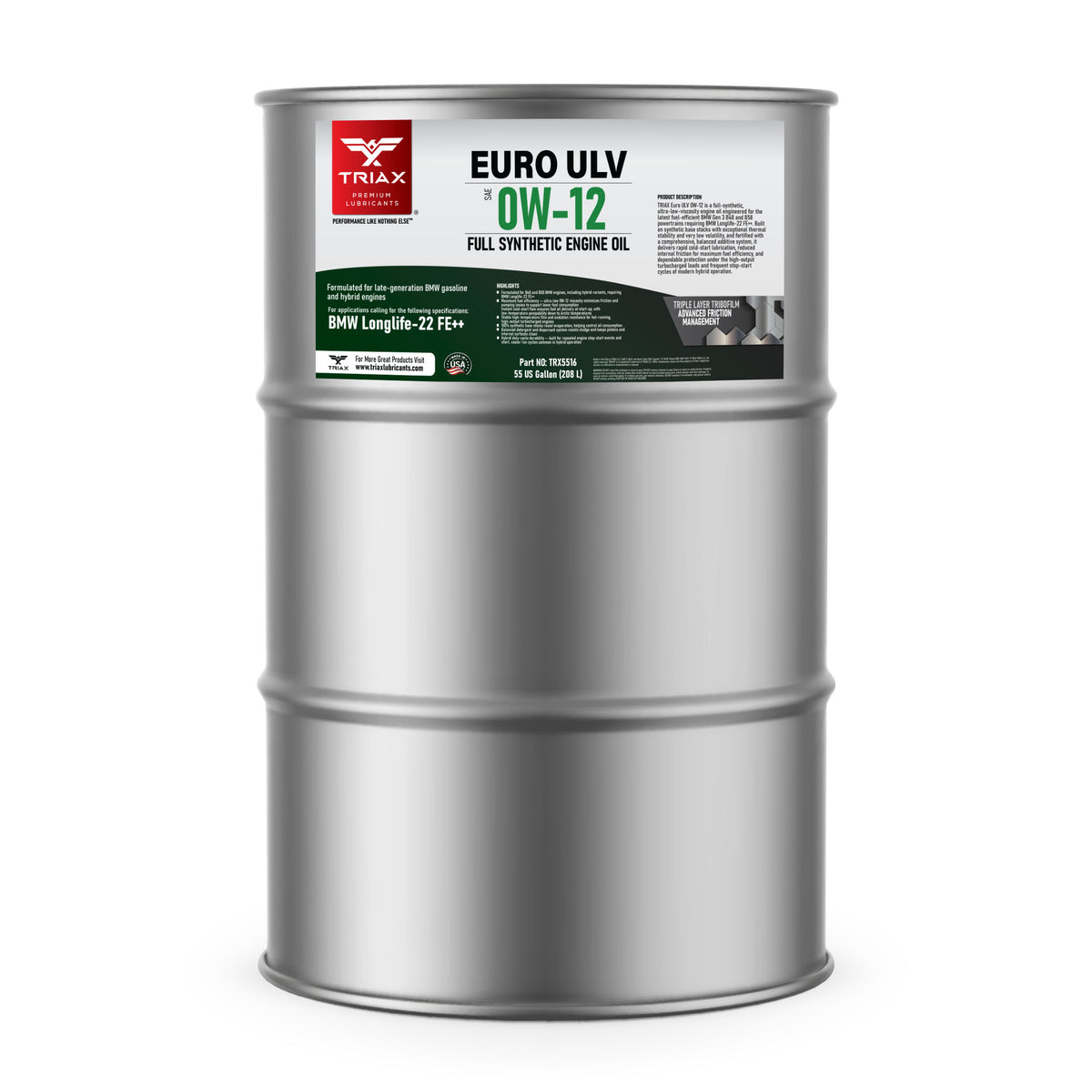 TRIAX Euro ULV 0W-12 - BMW LL-22 FE++