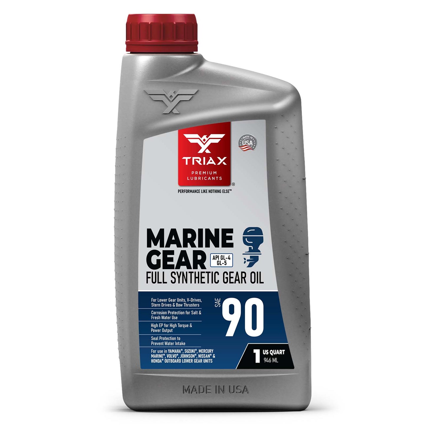 TRIAX Marine Gear Oil SAE 90 Full Synthetic Compatible with All Stern Drives, Bow Thrusters, and Lower Gear Units in